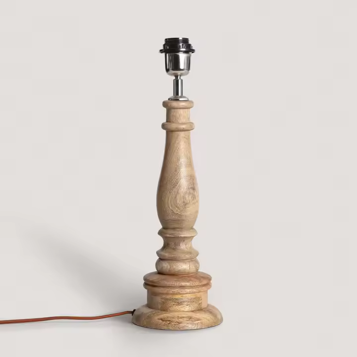 Base Lámpara de Mesa Madera Dinka ILUZZIA - 1