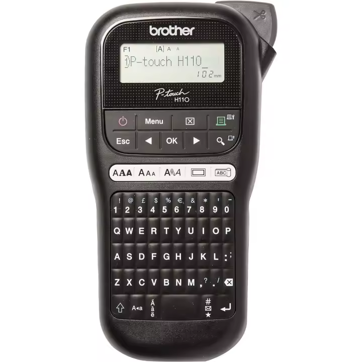 Brother PTH110 - Rotuladora electrónica de mano con diseño ergonómico para el hogar y la oficina, con teclado QWERTY - 1