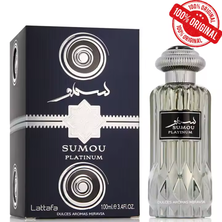 Sumou Platinum de Lattafa Perfume árabe Unisex Fresco Afrutado Verano - 100ml - 1