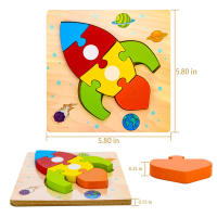 Rompecabezas De Madera Montessori Para Bebés Juego Educativo 3D Animal De Película Juguetes Para Niños De 1 a 3 Años Unisex - details 27
