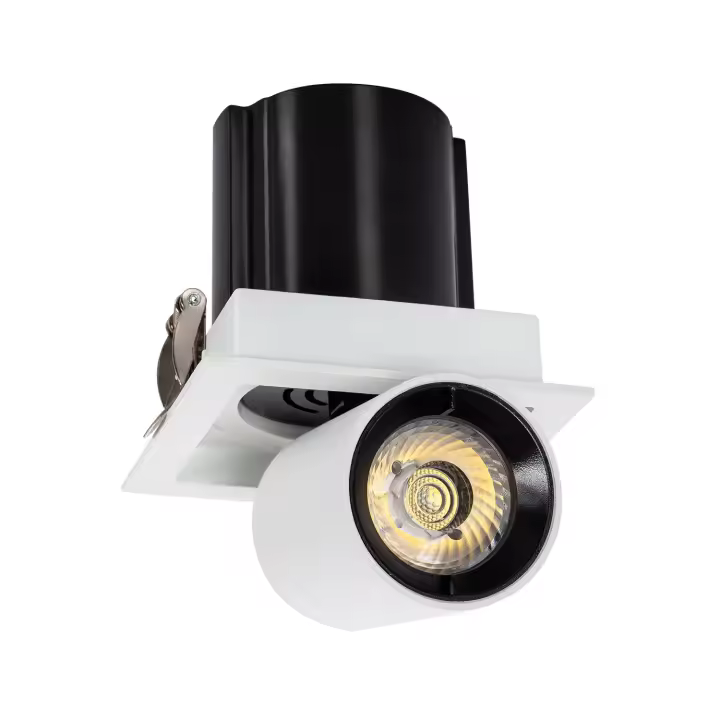 Ledkia Foco Downlight LED 12W Cuadrado Extraíble LIFUD Corte 80x80 mm 3000K Blanco Cálido - 1