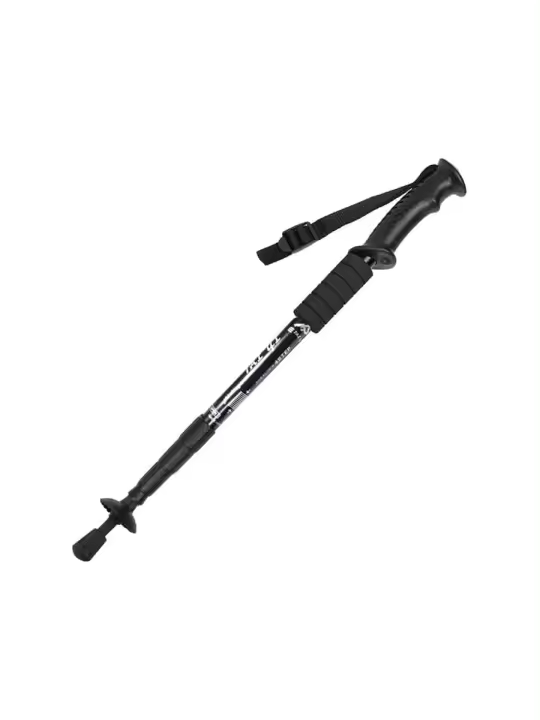 Bastón de Trekking de agarre recto, palo de senderismo al aire libre, ultraligero multifuncional, se puede extender y plegar, adecuado para hombres, mujeres, personas mayores, niños y ejercicio diario, 1pc - 1