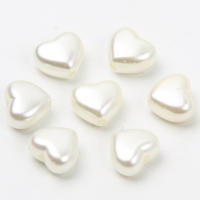50-100pcs De 8/10mm Cuentas De Forma Corazón ABS Imitación Perla Para Fabricación De Pulseras Collares Joyería Hecha a Mano Accesorios - details 1