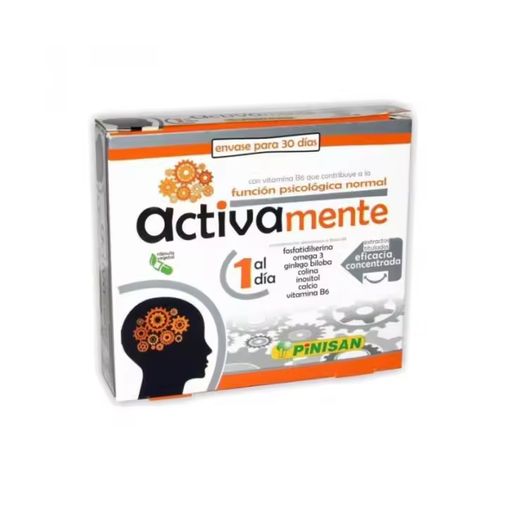 Pinisan Activamente 30 Cápsulas para Funciones Nerviosas y Cerebrales - 1