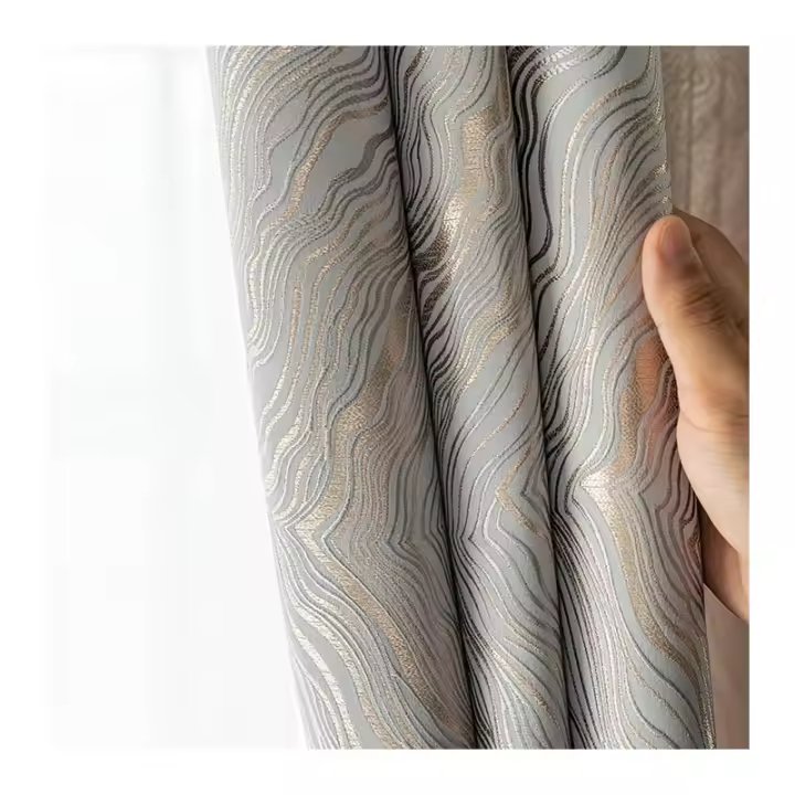Nuevas Cortinas De Suelta Gruesa Para Sala De Estar Y Dormitorio Con Alta Precisión Y Diseño Jacquard Negro Aislante De Luz Tejido Suave Personalizable Para Ventanas De Estilo Pastoral - 1