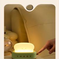 Lámpara De Noche LED Recargable Creativa Para Toaster Y Panadería Regalo De Cumpleaños Para El Dormitorio Con Control Táctil - details 1