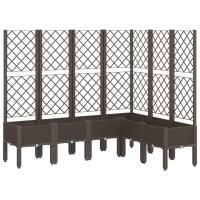vidaXL Jardinera con enrejado PP 160x120x142 cm Color Gris,  Gris claro,  Negro y mas - details 2