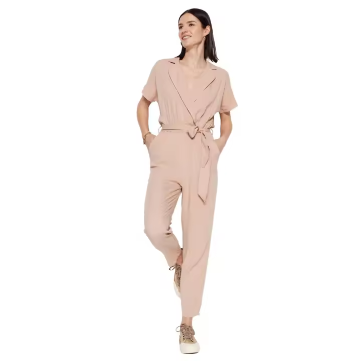 Trendyol Black Belted Woven Long Flowy Jumpsuit Twoss19Lj0158 - 1