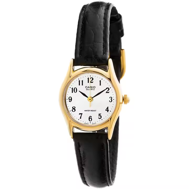 Casio Ltp-1094q-7b1rdf  Reloj Para Para Mujer Color Negro. Esfera Blanca. - 1