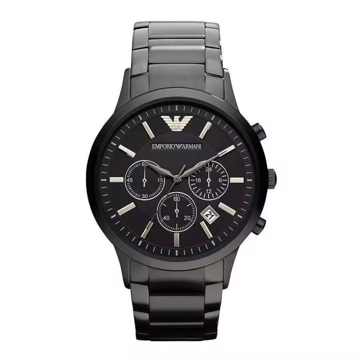 Emporio Armani Reloj hombre AR2453, con calendario, Incluye Caja Original, Diámetro: 43MM - 1