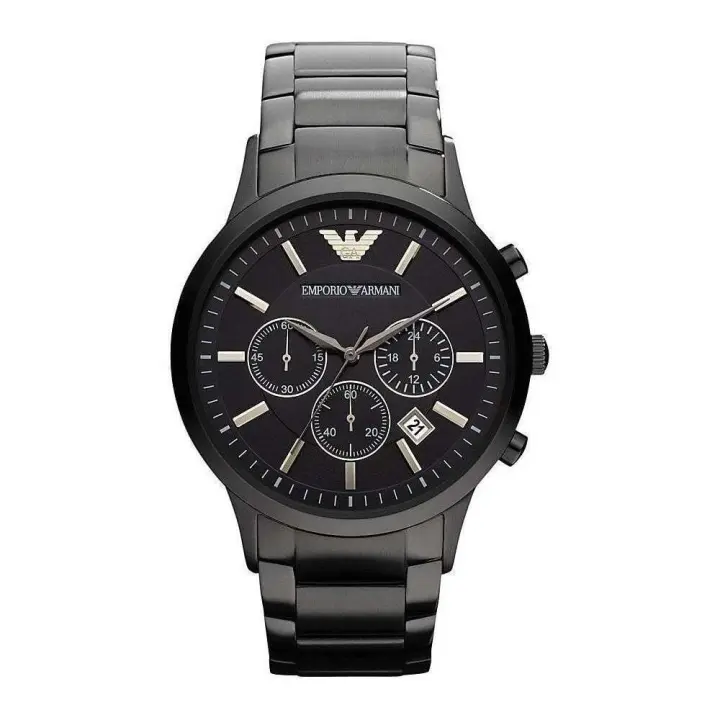 Emporio Armani Reloj hombre AR2453, con calendario, Incluye Caja Original, Diámetro: 43MM - 1