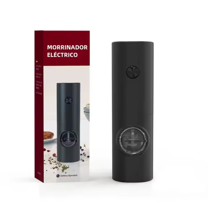Juego De Molinillos De Sal Y Pimienta Eléctricos Automáticos Recargables Con Gravedad Molinillo De Especias Ajustable Para La Cocina Herramientas De Metal Ecológicas - 1