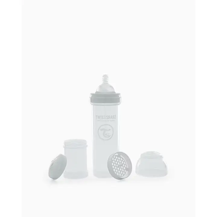 Twistshake Biberón Anticólico 330ml Blanco - 1