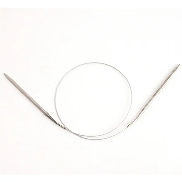 Juego De Agujas De Tejer En Forma Circular De Acero Inoxidable Para Bebés Guantes Calcetines Y Accesorios Material Metálico Cable Incluido Tamaño 80cm Unisex - 1