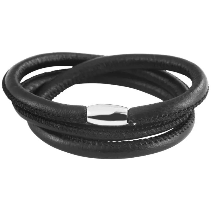 Akzent® Pulsera Redonda de Couro Genuíno Cham Cham 60cm - 1