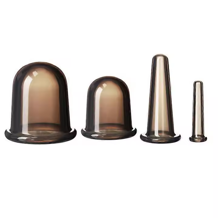 1 Unidades silicona anti celulitis taza vacío masaje ventosas cuerpo masaje para la cara manual ventosas cupping terapia Kit - 1