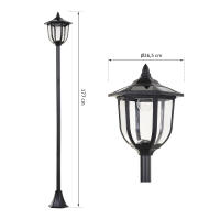 Outsunny Farola Solar con Panel Solar a Cargar Batería Protección al Ambiente 6 LED Perfecto para Noche Encendido Automático Autonomía de 6 Horas Instalar Fácil Negro Ф26,5 x 177cm - details 2