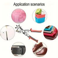 Aguja De Perforación De Cuero Giratoria Multi-tamaño Para Cinturones Correas Relojeras Perforador De Agujeros Con Mango Antideslizante - details 5