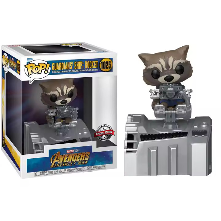 Funko Pop! Deluxe Los Vengadores: Infinity War - Nave de Los Guardianes: Rocket Exclusivo, 63211, Nº1025 - 1