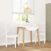 vidaXL Sillas de comedor 2 unidades madera maciza de caucho en color Blanco/Natural y claro/Marrón y claro y más | cómodas modernas ergonómicas para comedor cocina salón hogar - details 0