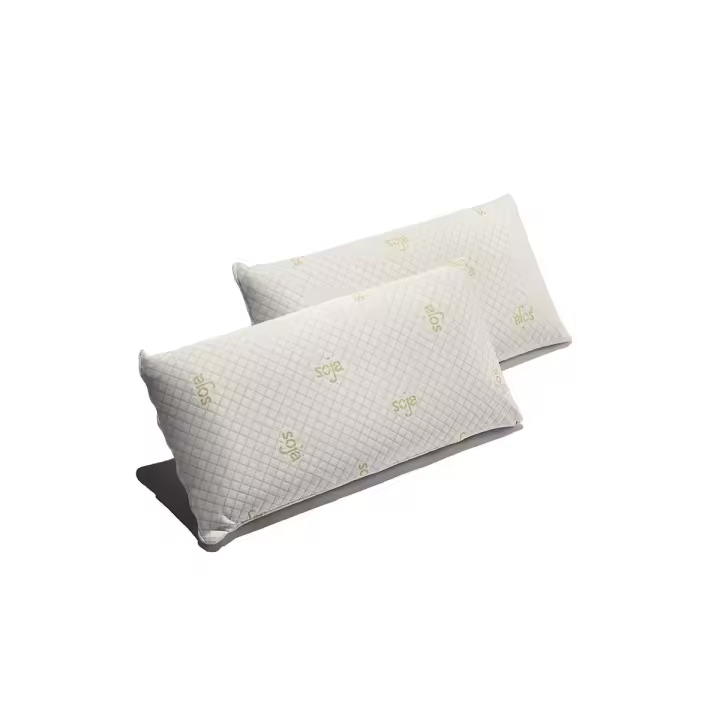 Pack 2 Almohadas Viscoelástica Soja Ergonómicas Adaptables Firmeza Media Color Blanco - 1