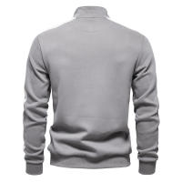 Sudadera de manga larga con cuello levantado para hombre, sudadera deportiva empalmada, chaqueta informal versátil, novedad de Otoño de 2024 - details 10