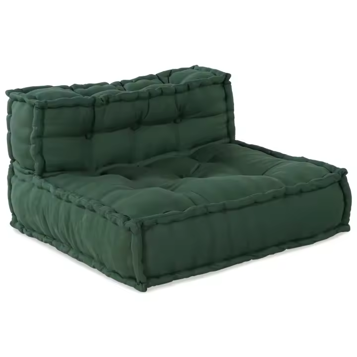 Pouffes Modulares vidaXL 4 pcs Tela Verde - 1