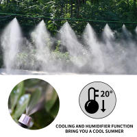 Sistema De Enfriamiento Por Neblinación Al Aire Libre Con Rojellador De Agua Para Plantas Juego De Boquillas De Neblinización De Plástico Para Riego - details 3