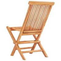 vidaXL Mesa y sillas de jardín plegables 3 pzas madera maciza de teca - details 5