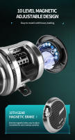 Carrete De Pesca En Agua Salada DEUKIO 9+1BB Carrete De Caña De Pescar Para Mar 7.0:1 Ratio De Engrosamiento Carrete De Pesca Baitcasting round Trolling - details 7