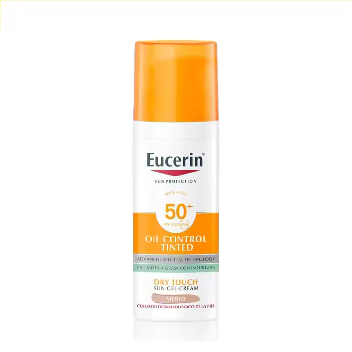 Eucerin Sun Gel Crema Oil Control Dry Touch Spf 50+ Tono Medio 50ml - 1