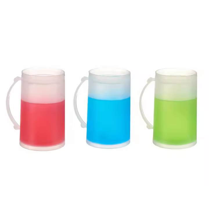 ZYLX SHOPPING - Jarra Enfriadora Reutilizable 450 ml con Gel Refrigerante | Altura 15 cm | Colores Surtidos Aleatorios | Ideal para Bebidas Frías, Agua, Cócteles o Refrescos | Uso Diario y Verano Color Aleatorio - 1