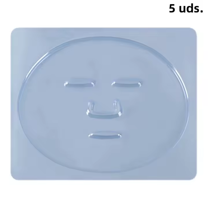 Placa De Máscara Facial Reutilizable De PVC Transparente 3Pc/5Pcs Herramienta De Belleza Para Cuidado De La Piel Con Molde De Frutas Vegetales Y Algas Marinas - 1