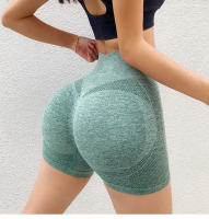 Shorts De Yoga Para Mujer Cintura Alta Secado Rápido Fitness Running Pantalones Deportivos Sin Costuras Transpirables Cómodos - details 1