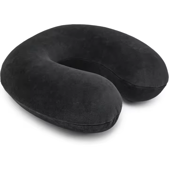 Semicircular Almohada para cuello, de espuma viscoelástica, Gris - 1