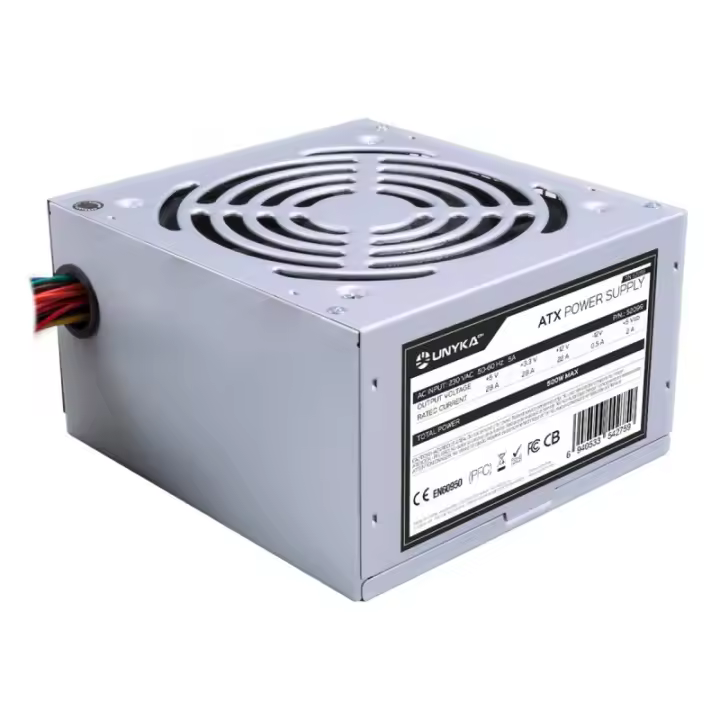 Unykach Fuente de Alimentación ATX 500W con Protección Múltiple y Ventilador Silencioso - 1