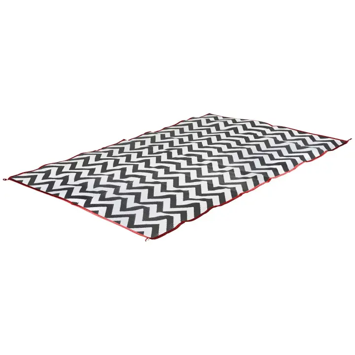 Bo-Camp - Alfombra - Wave - Mediana - Negro/Blanco - 1