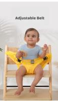 Silla De Comer Portátil Para Bebé Con Cinturón De Seguridad Plegable Y Antideslizante Asiento Alta Silla De Comida Para Niños Reutilizable Y Lavable - details 3