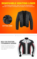 Chaqueta De Motocicleta Impermeable Para Hombre Con Protección Desmontable Negro Beige Tallas M a 3XL Moto Racing Motocross - details 4