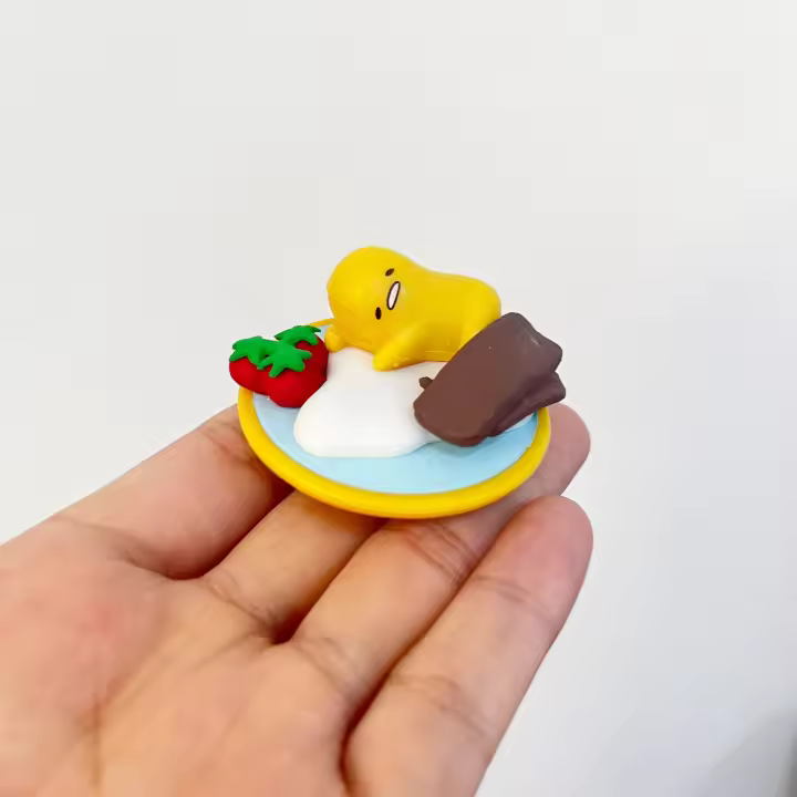 Figura De Acción Anime Gudetamas Yolk King Huevos Perezosos Juguete Gashapon Miniatura Muñecos Decoraciones Colección Regalo De Cumpleaños Para Niños - 1