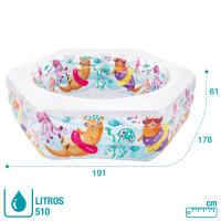 Piscina hinchable intex hexagonal 191x178x61 cm - 510 l - details 5