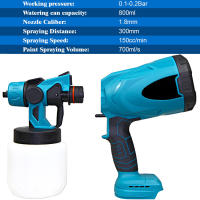 Pistola pulverizadora eléctrica de 800ML, pulverizador de pintura inalámbrico, revestimiento de muebles para automóviles, aerógrafo, pulverizador de pintura para Makita, batería de 18V, herramientas de bricolaje - details 7