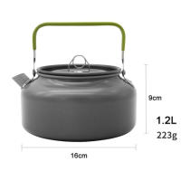 Kettle De Aluminio Portátil Para Camping 0.8L/1.1L/1.2L/1.6L/2L/2.5L Para Café Y Té Ideal Para Paseos Al Aire Libre Pesca Y Picnic - details 2