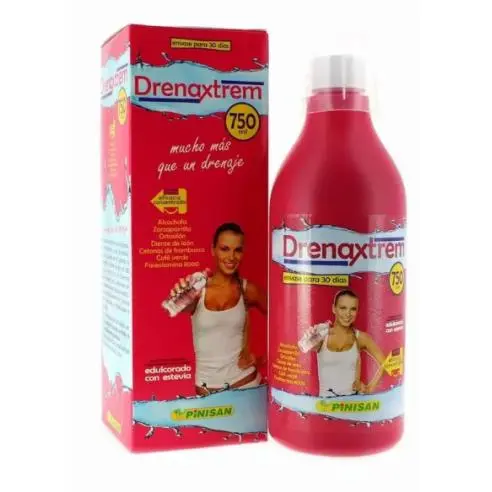 Pinisan DRENAXTREM Jarabe Depurativo Natural 750ml - Alcachofa Zarzaparrilla Café Verde - Suplemento para la pérdida de peso y bloqueo de grasas - 1