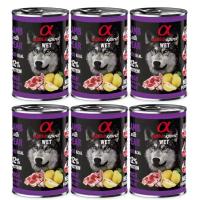 Pack 6 latas x 400 Gr - Alpha Spirit Comida Húmeda de Cordero con Pera para Perros - details 0