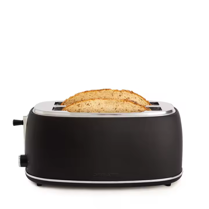 CREATE - Tostadora de pan dos ranuras largas, 1500W, 6 niveles de potencia - TOAST RETRO STYLANCE XL - 1