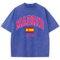 Camiseta De Hombre Madrid Spain Art And Design Impresión Versátil Suave Aesthetic round Neck Harajuku Juvenil Media Manga T-Shirt Para Daily Summer Moisture Wicking Cotton Pull on O-Neck - details 6