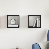 Estantes cubo de pared 2 unidades 30x15x30 cm en color Roble Sonoma/Madera antigua/Roble negro y más | práctico organizador multiusos diseño compacto funcional - details 2