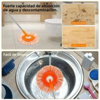 Mopa Redonda Rotativa De Girasol Para El Hogar Con Polo De Extensión Para Limpieza De Pared Y Techo Material De Microfibra - details 4