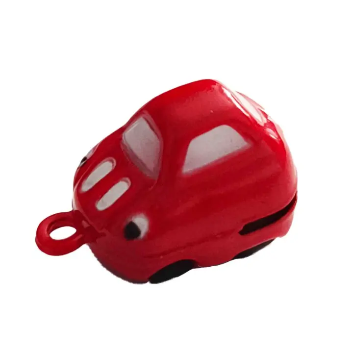 Cascabel Decorativo Metálico – Tamaño Mini – Bell – Vehículos – Transportes – Coche Rojo – Música para tu Ropa y Complementos – 2,0 x 1,5 cm. – Moda The Happy Patch - 1